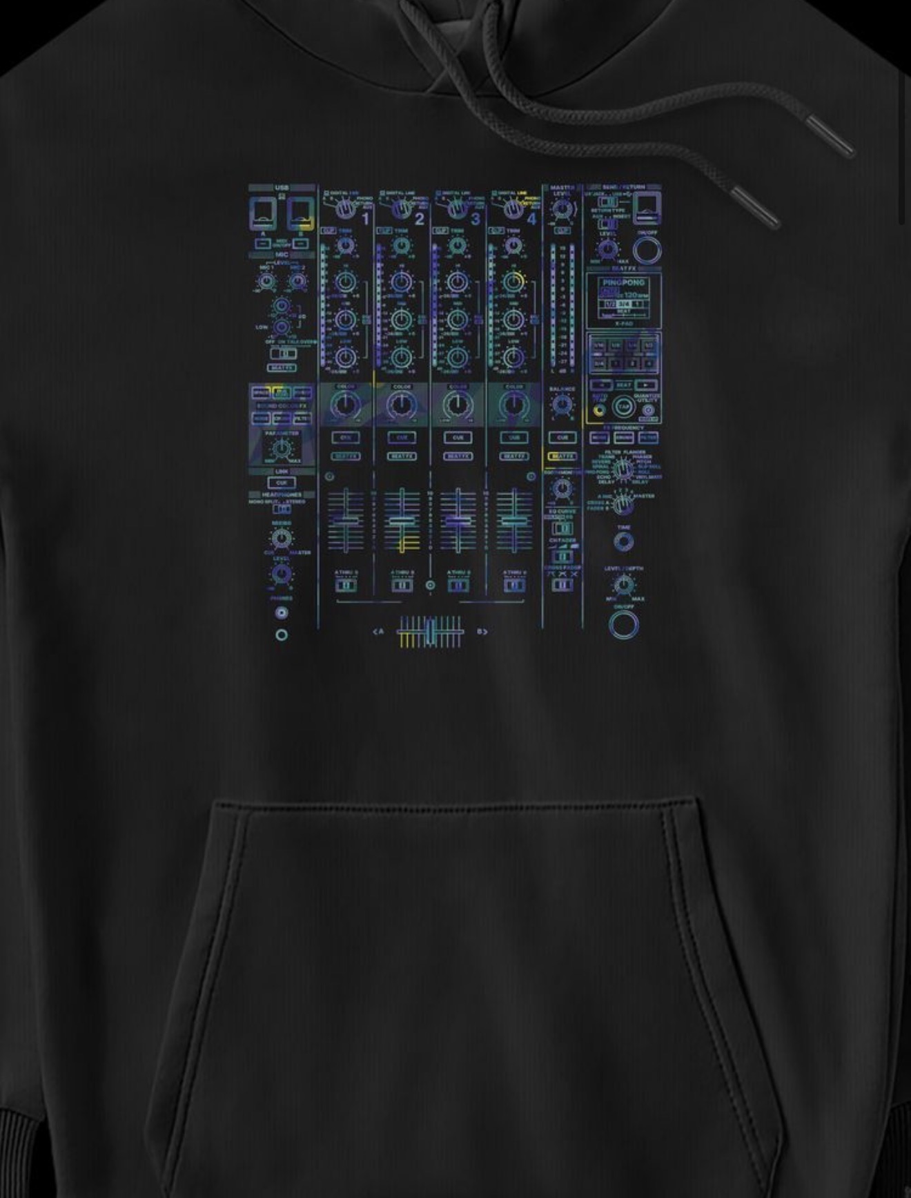 Dubhumans Audio Graphic Hoodie — Back Print