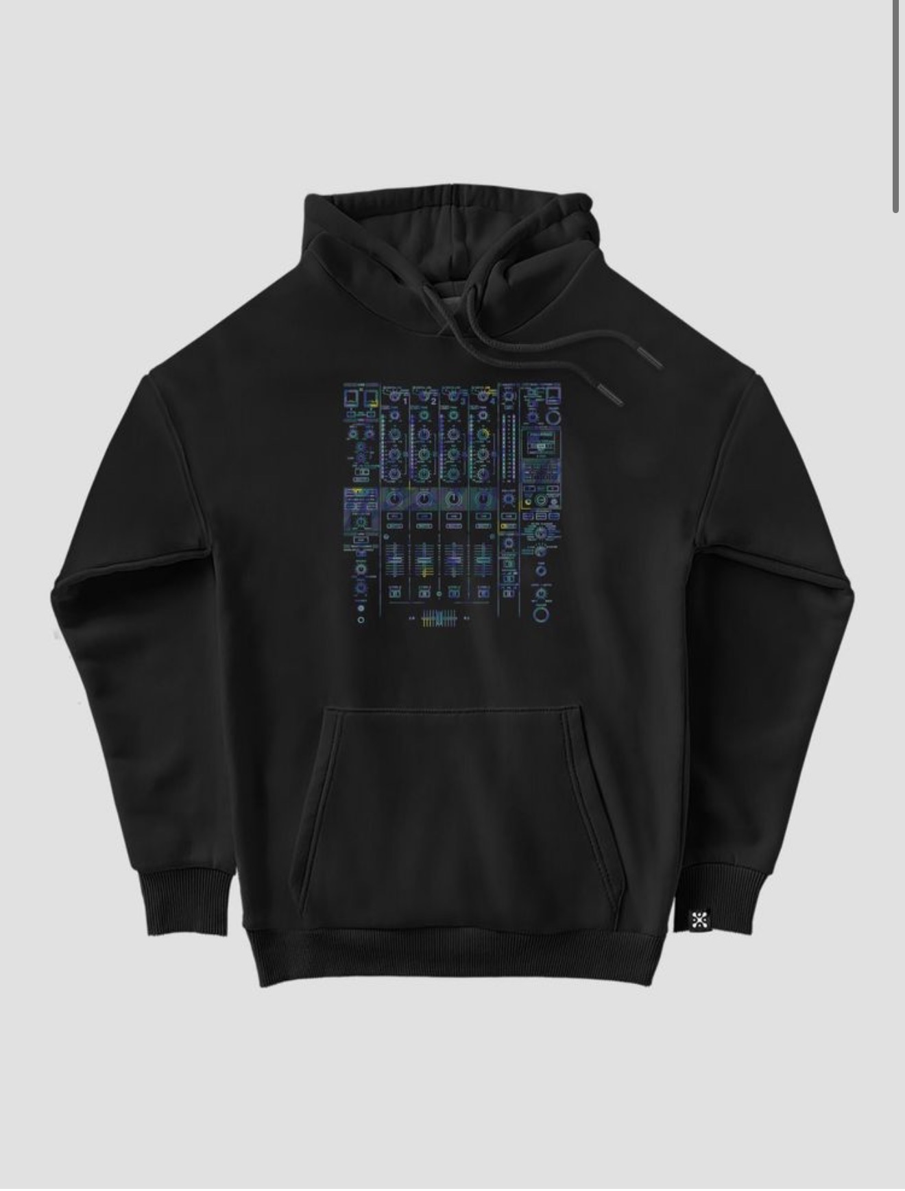 Blue Graphic Pullover Hoodie