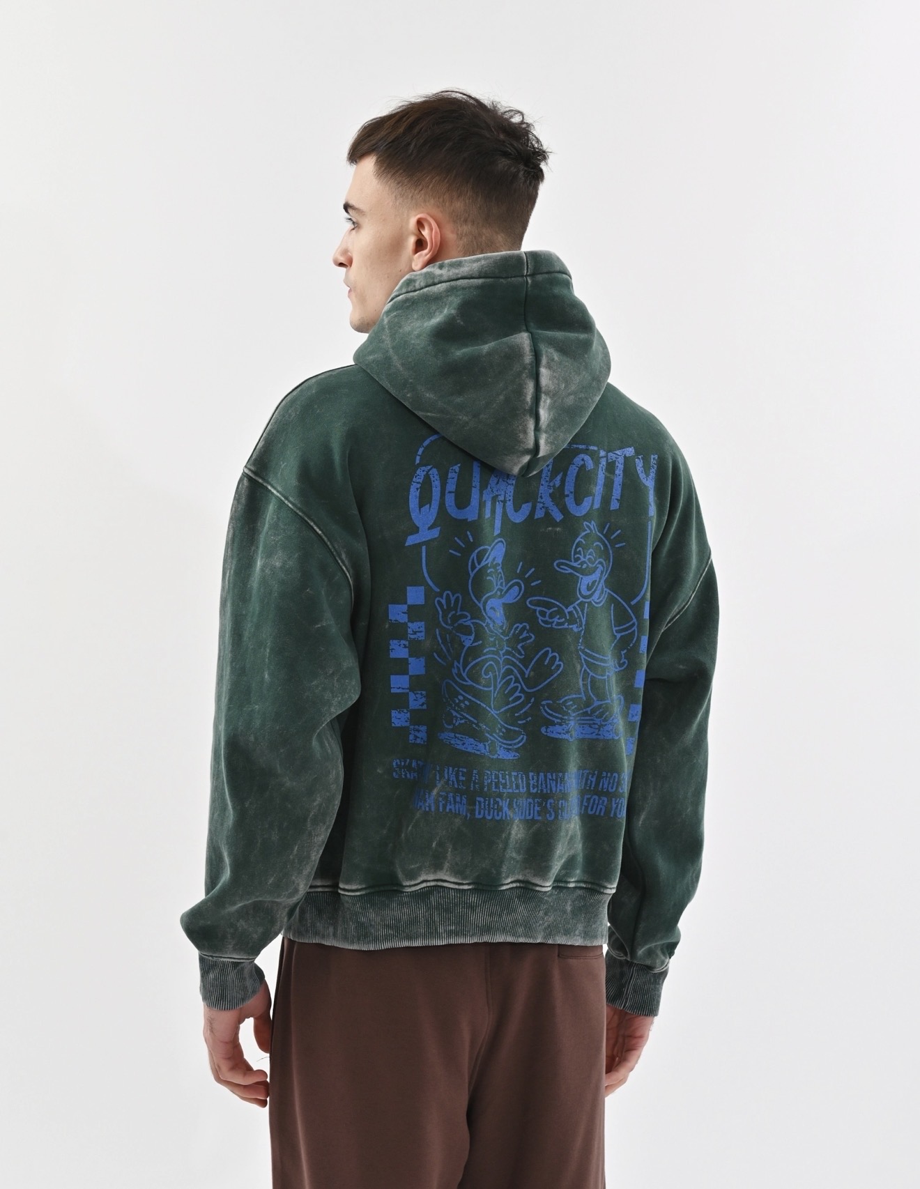Blue Graphic Hoodie — Model View