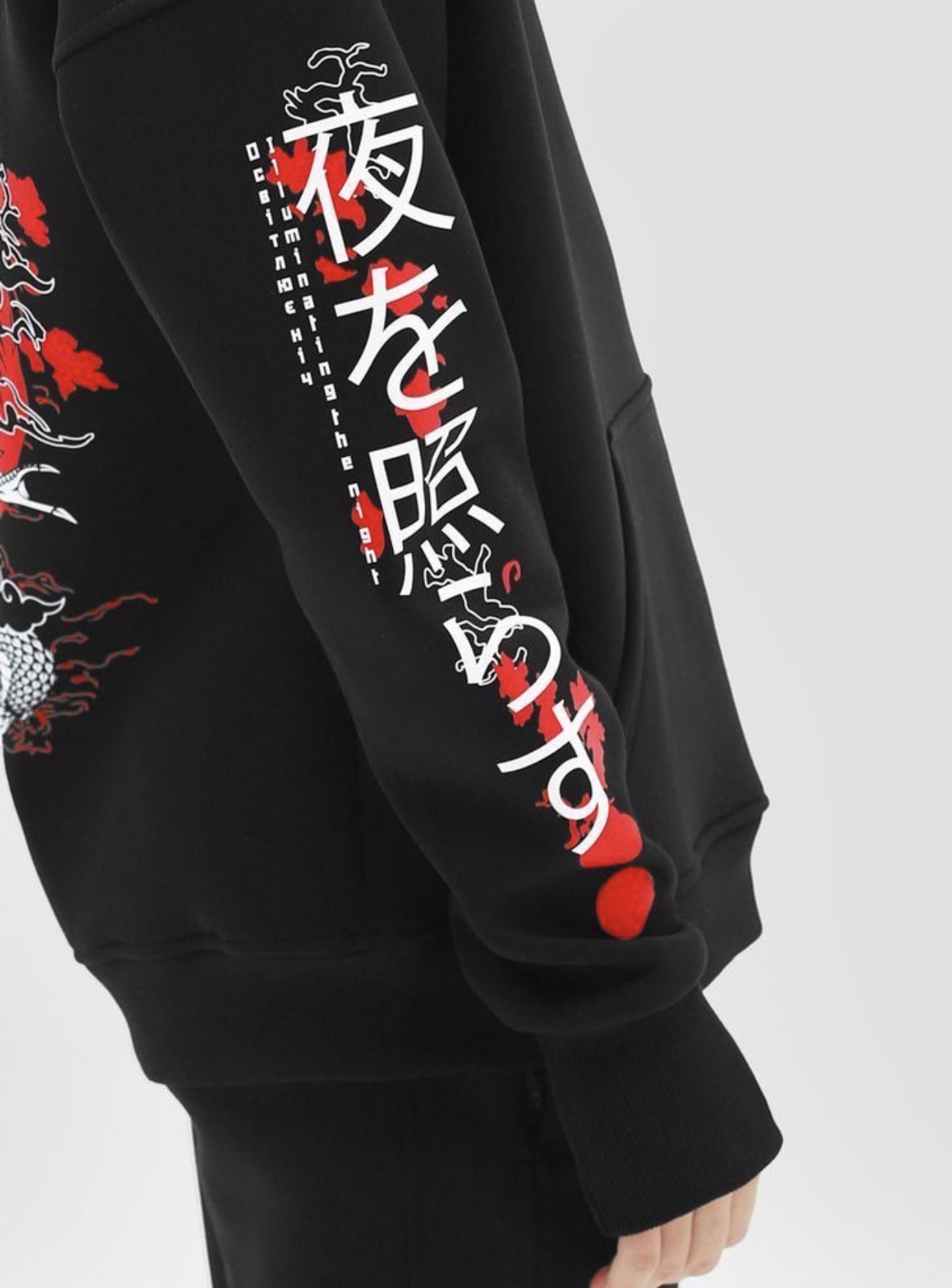 Japanese Graphic Sleeve Hoodie