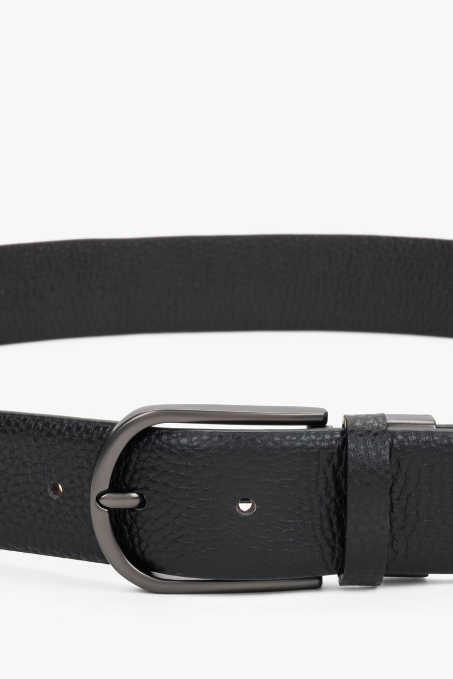 Black Leather Belt — Alternate Buckle