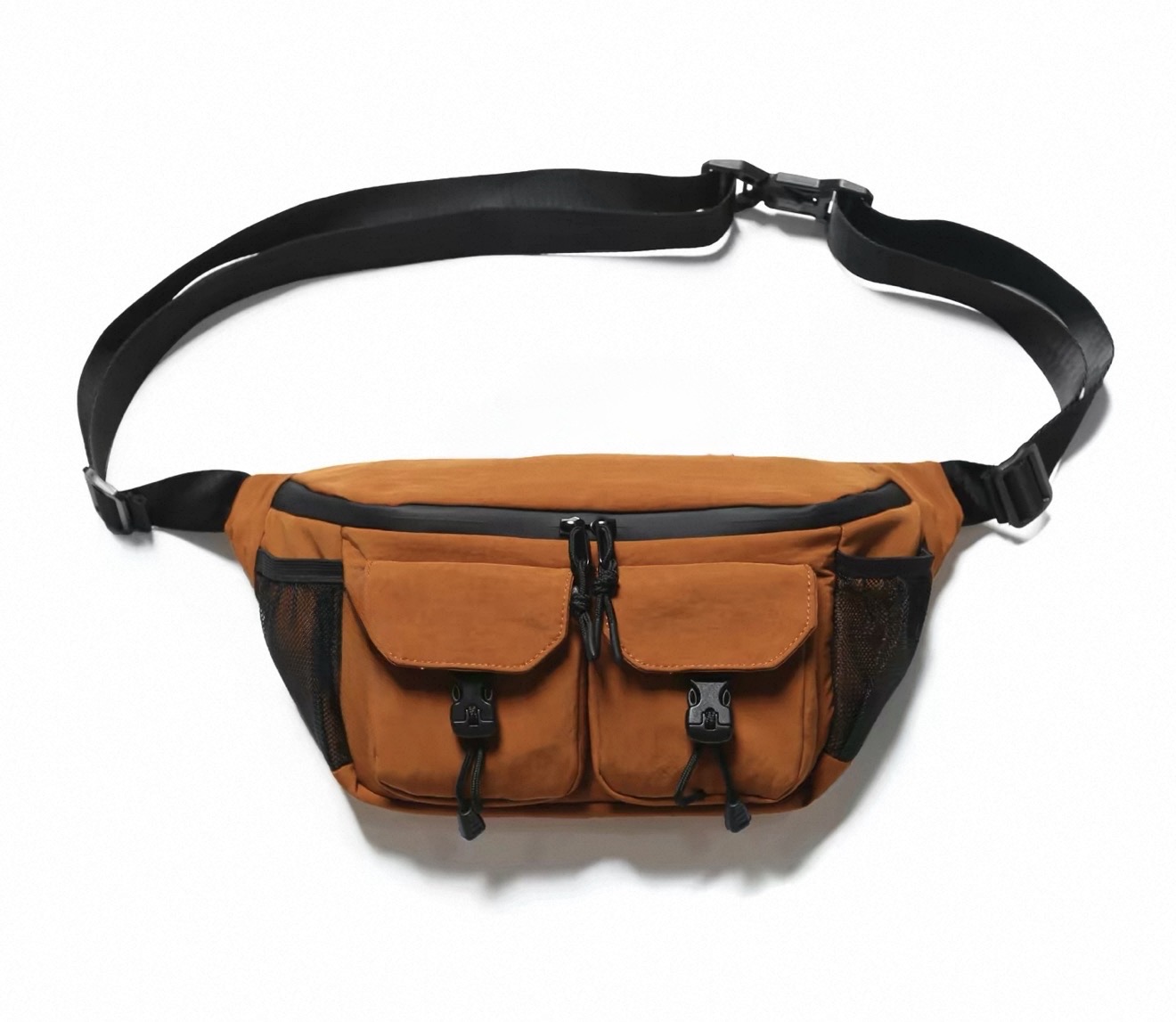 Tan Multi-Pocket Sling Bag