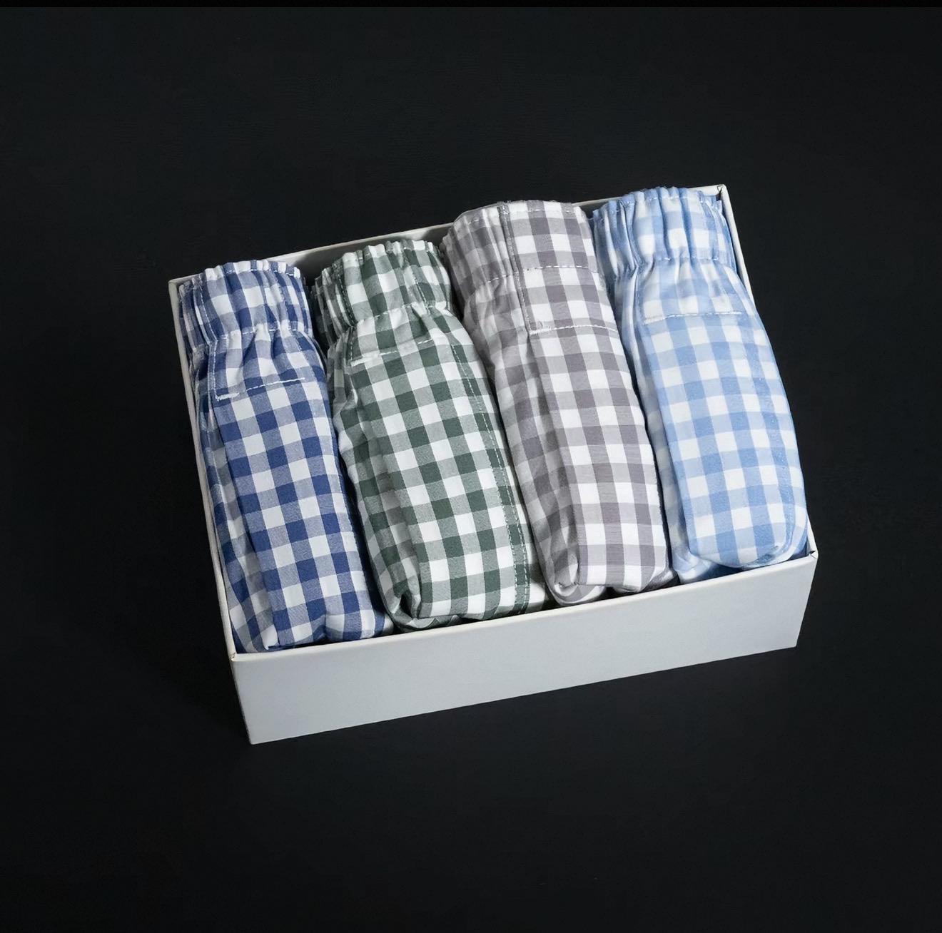 Boxer Briefs Set — Mixed Checks (4-Pack)