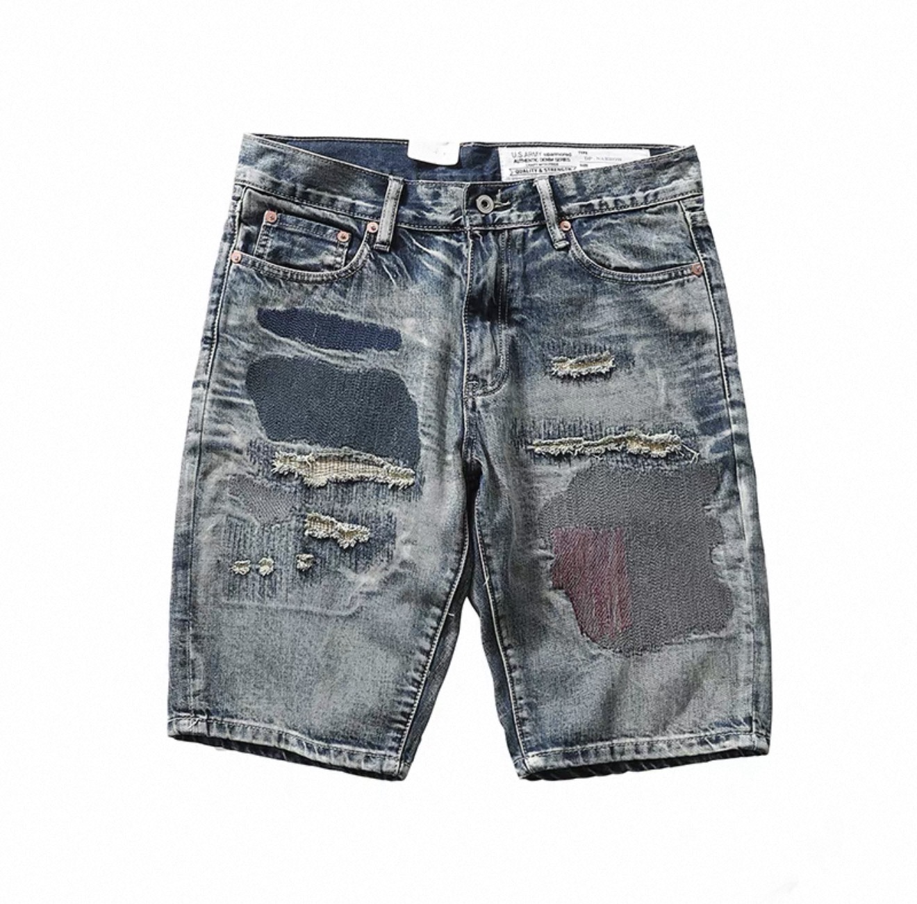 Distressed Denim Shorts
